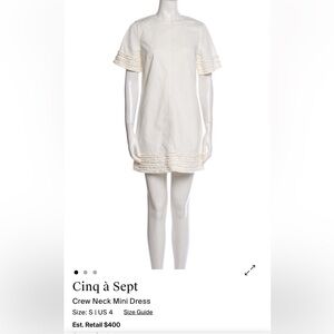 Cinq à Sept Cream Mini Dress
